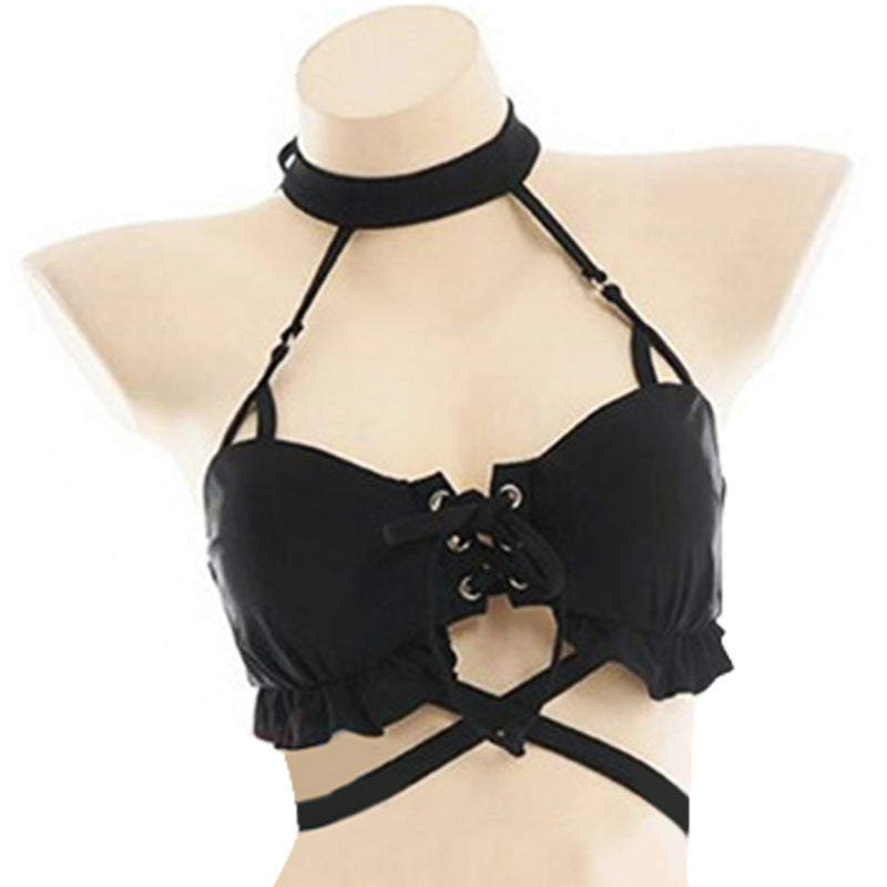 Black Choker Bikini Set