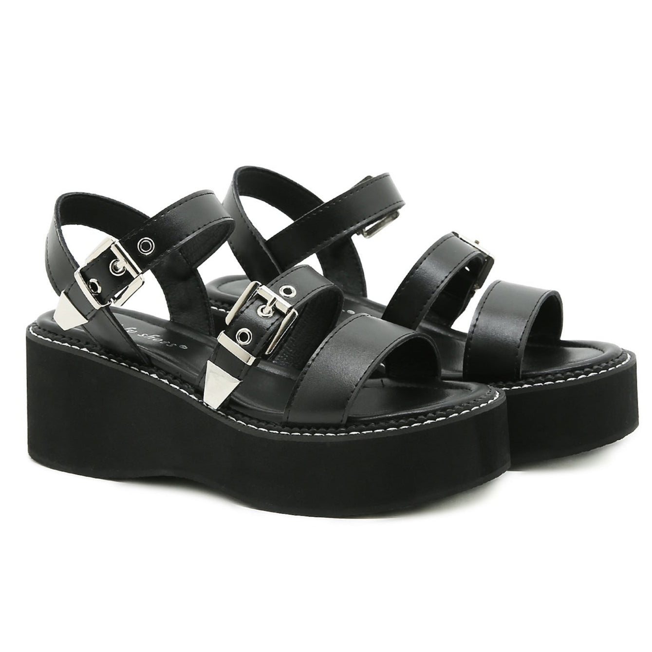 Black Emo Sandals Womens
