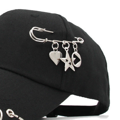 Black Goth Baseball Hat