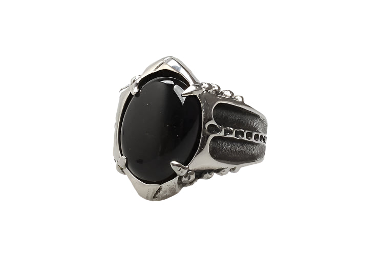 Black Goth Pendant Gemstone  goth Ring