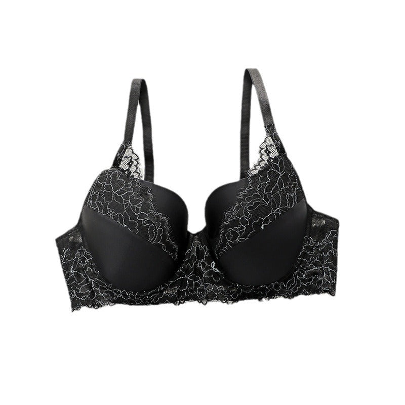 Black Gothic Push Up Bra Plus Size