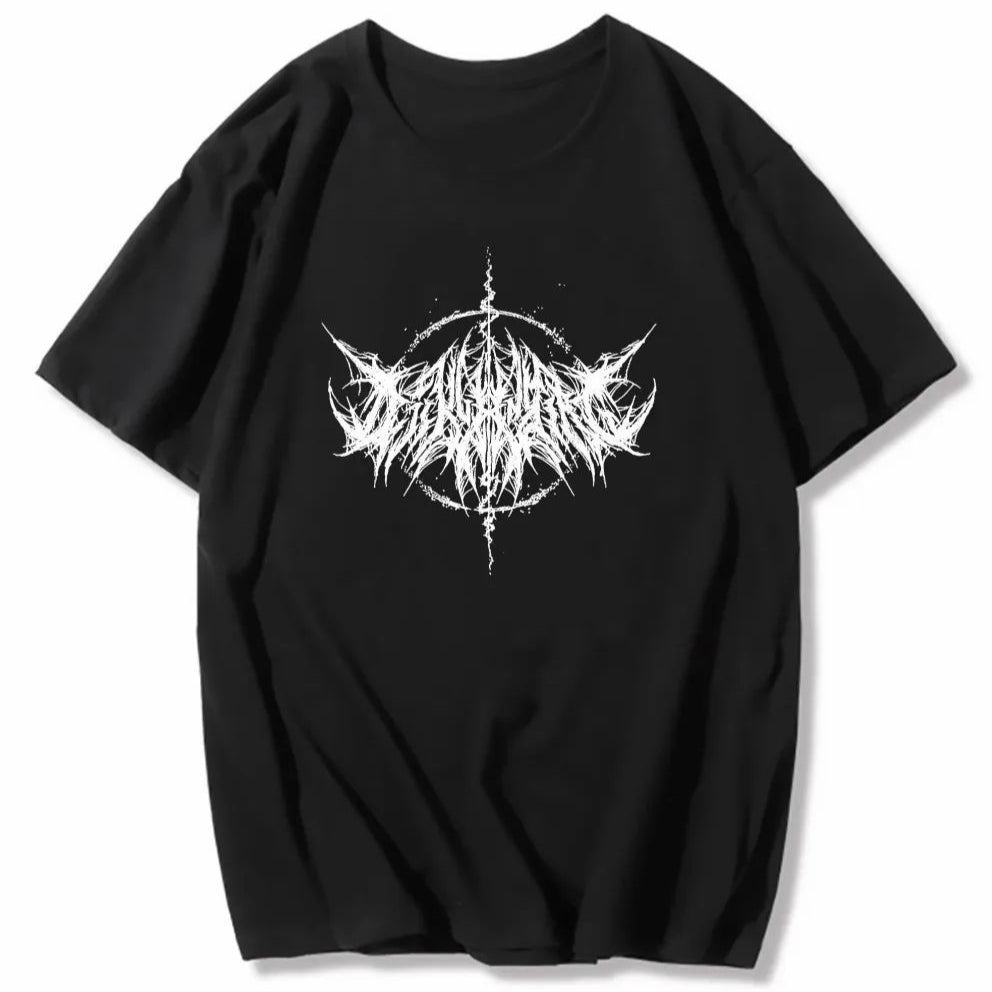 Black Gothic Wings T-Shirt - Men/Unisex