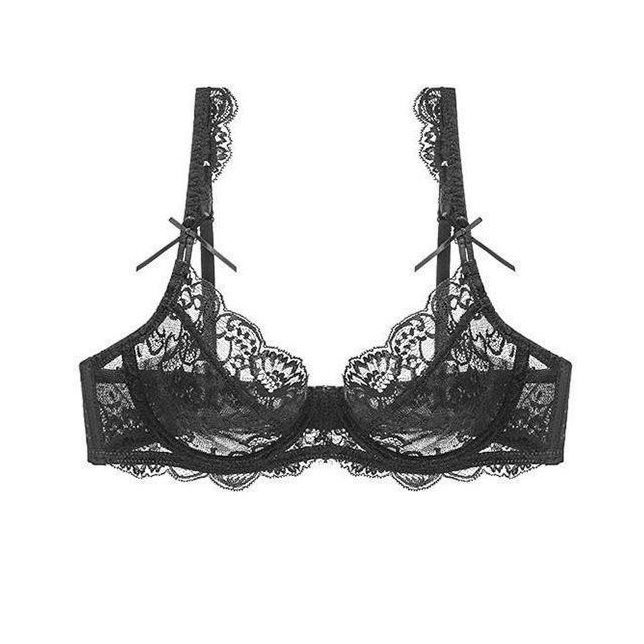 Black Lace Goth Bra Bows