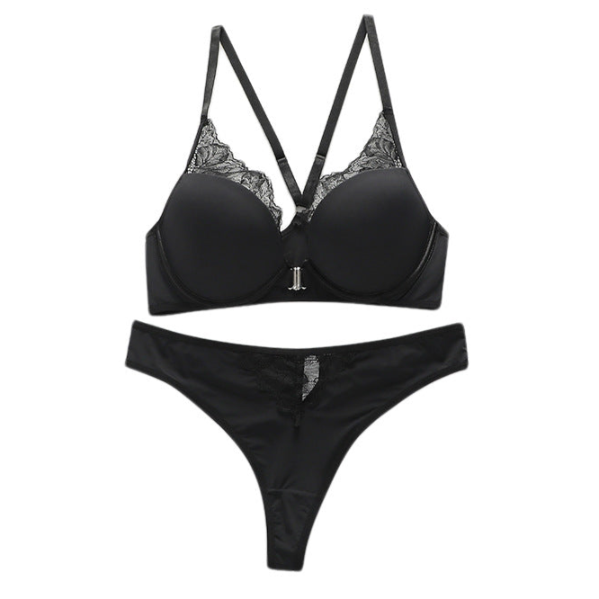 Black Lingerie Set Push Up