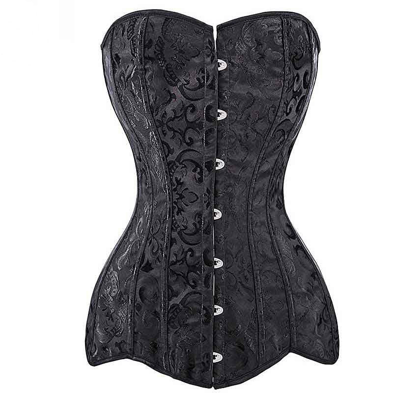 Black Overbust Corset Plus Size