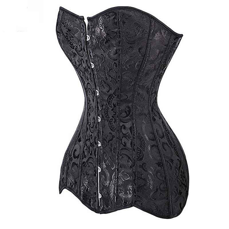 Black Overbust Corset Plus Sizes