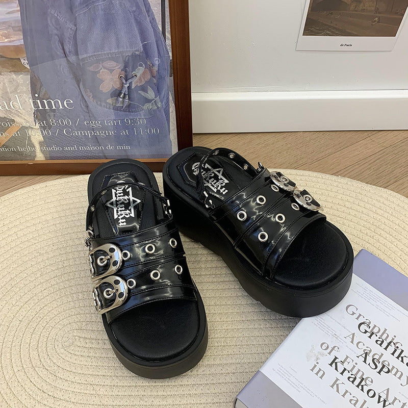 Black Platform Goth Birkenstocks Sandals