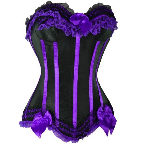 Black Purple Corset with Bows