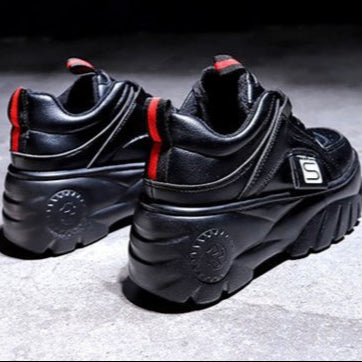 Black Red Punk Platform Sneakers S®