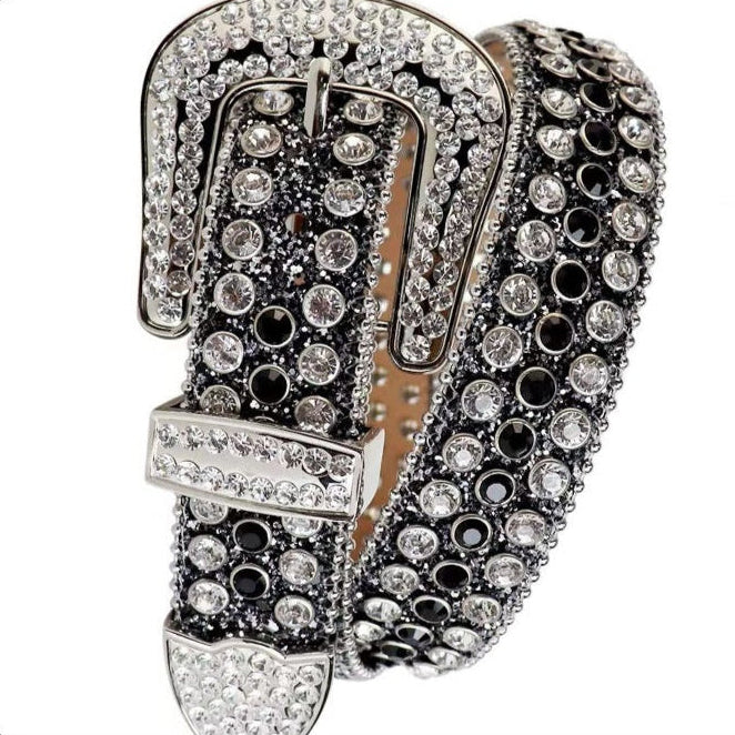 Black Rhinestone Belt