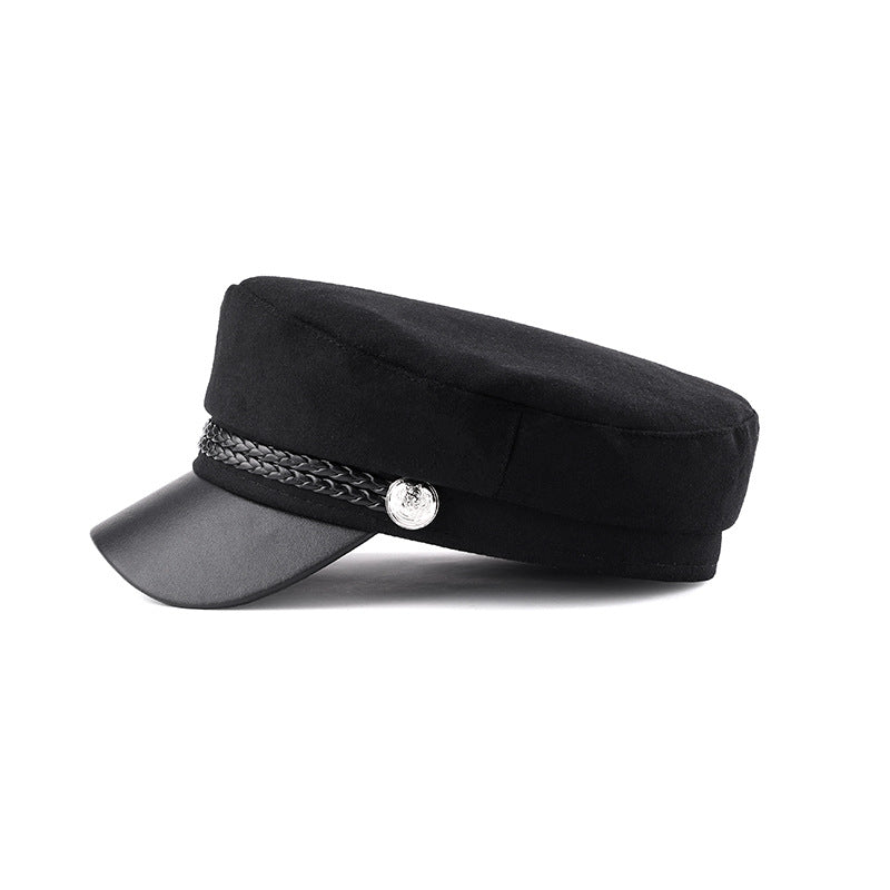 Black Velvet Goth newsboy Cap