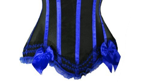 Blue Corset top with Bows