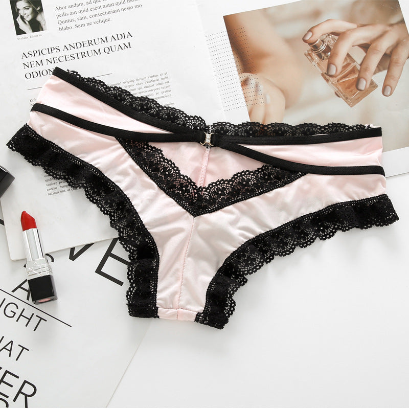 Casual Gothic Black Lace Panties sexy