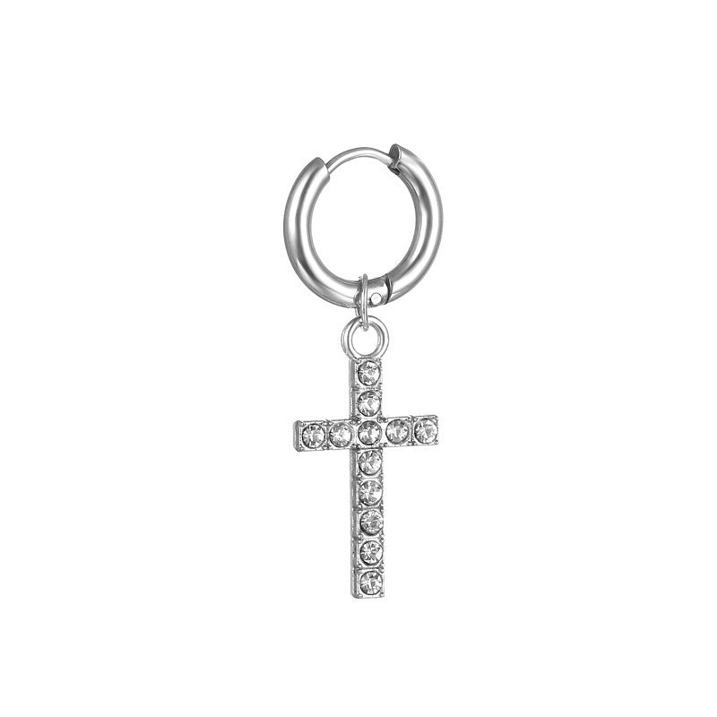 Stainless Steel Cross Earring