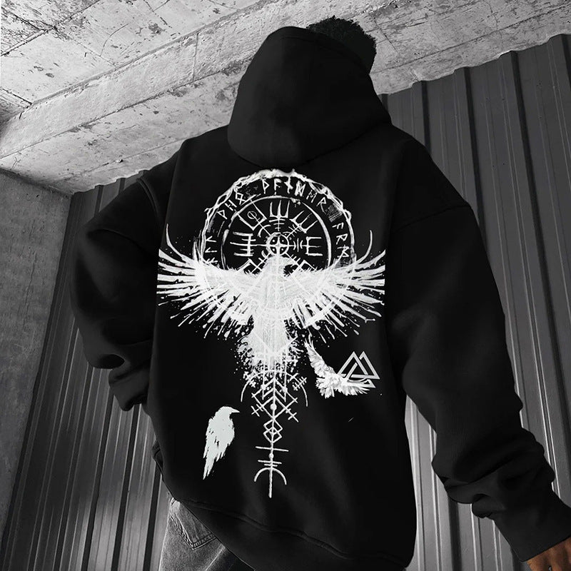 Crow Hoodie for Men - Raven Print