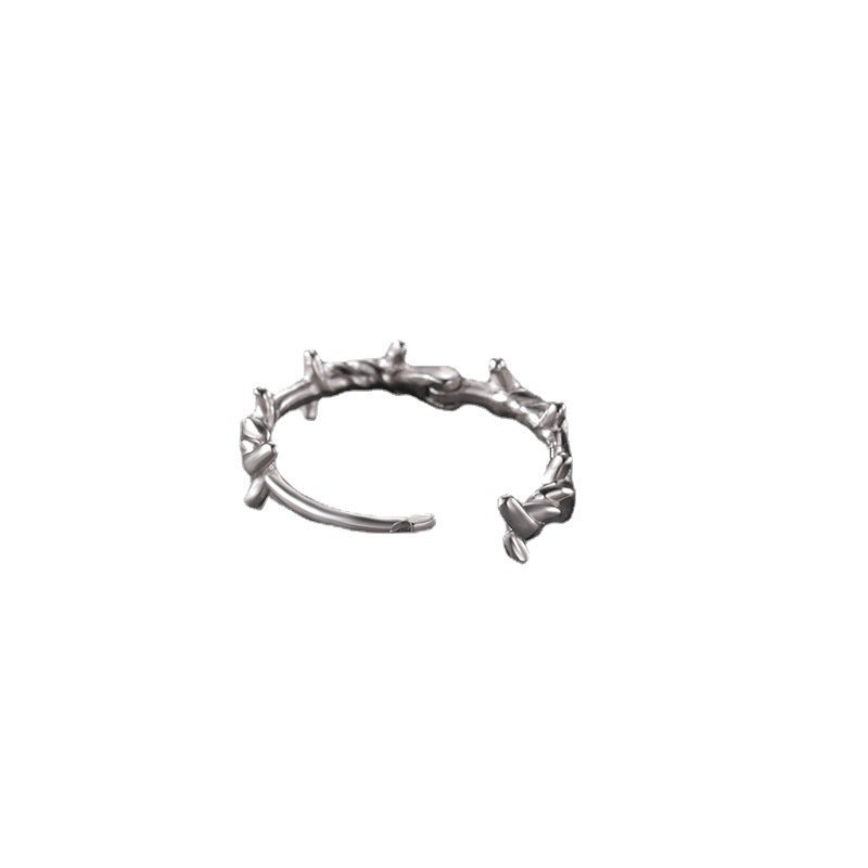 Dark Barbed Wire Hoop Earrings
