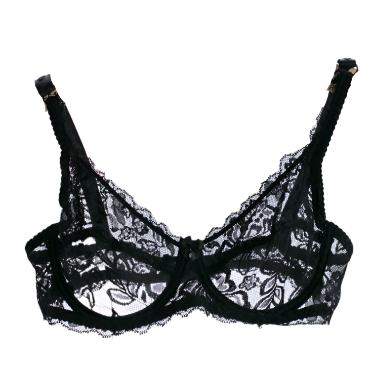 Dark Fashion Bra Black Lace