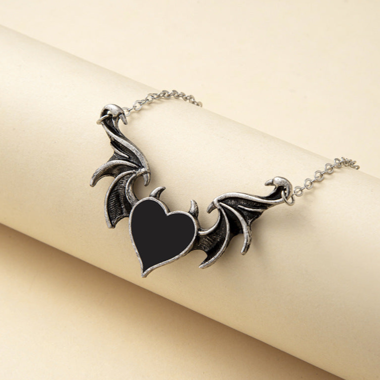 Devil Heart Wings Necklace