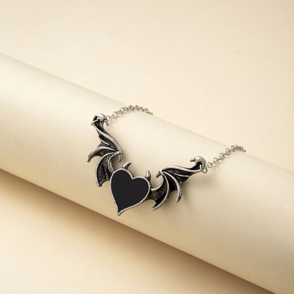 Devil Heart Wings Necklace