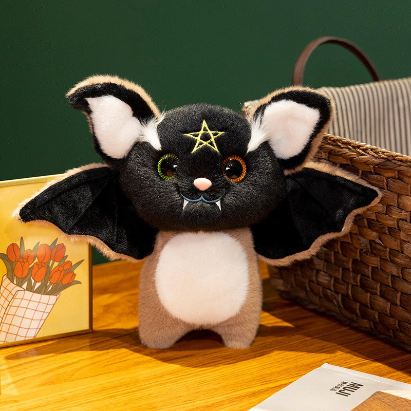 Pentagram Goth Bat Plushie Animal