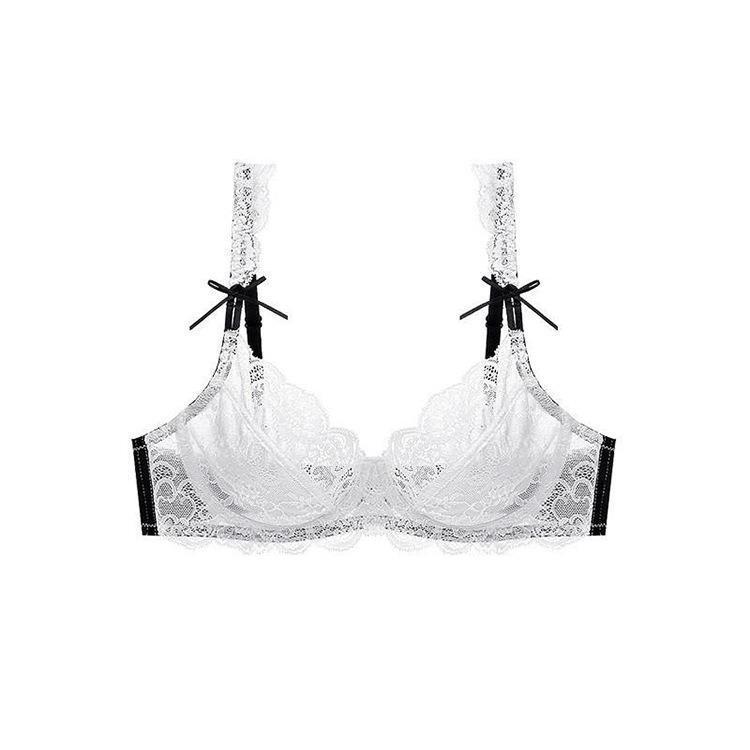 Goth Black and White Bra