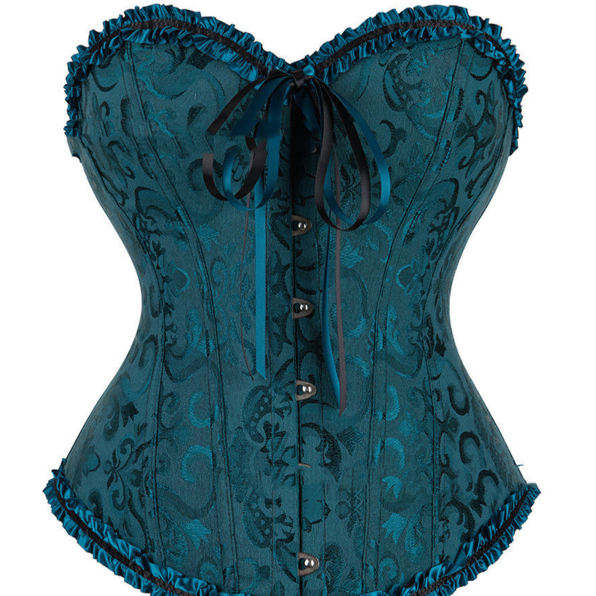 Goth Blue Corset Overbust top