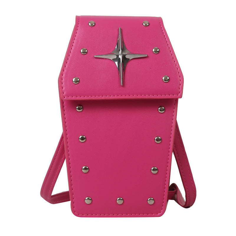 Goth Crossbody Purse pink