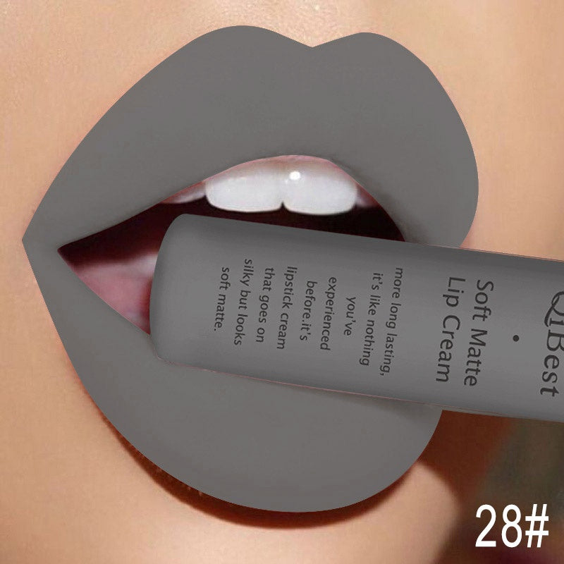 Goth Gray Lipstick Qibest Matte