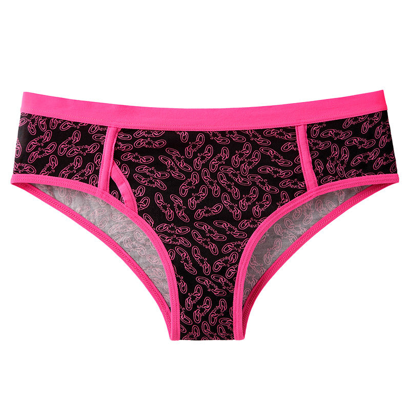 Goth Hot Pink Panties Chain Pattern