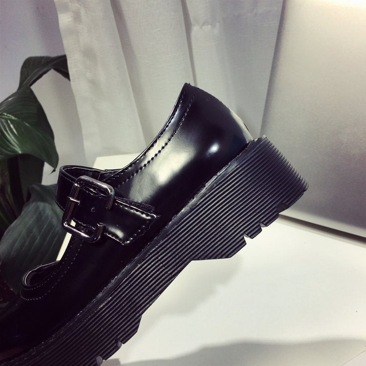 Goth Mary Jane Shoes Chunky Platforms