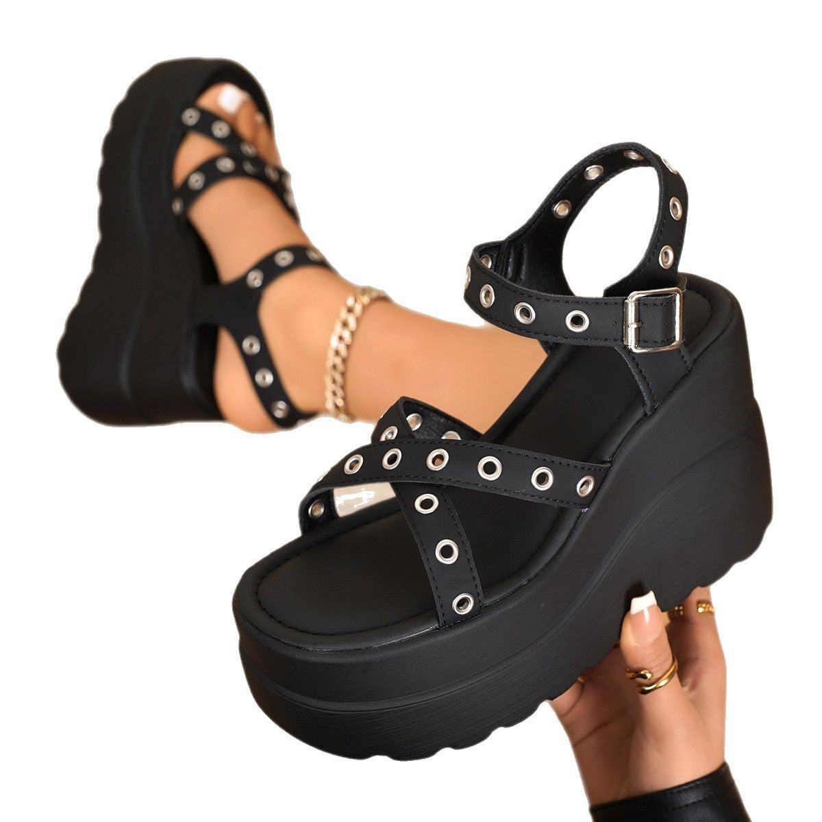 Goth Platform Sandals Womens