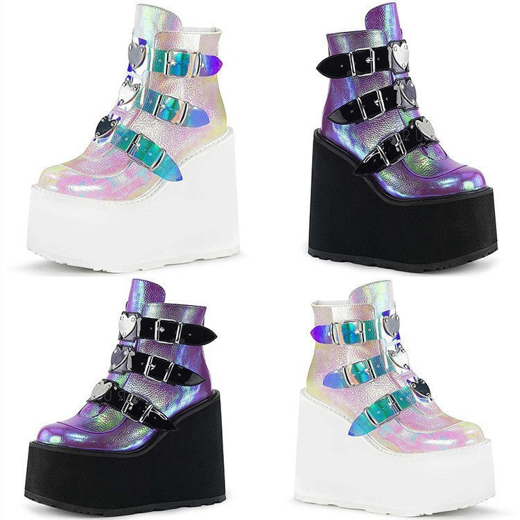Goth Purple Platform Boots