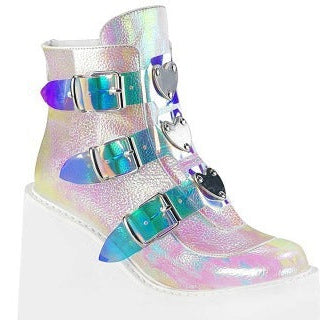 Goth Purple Platform Boots wedges