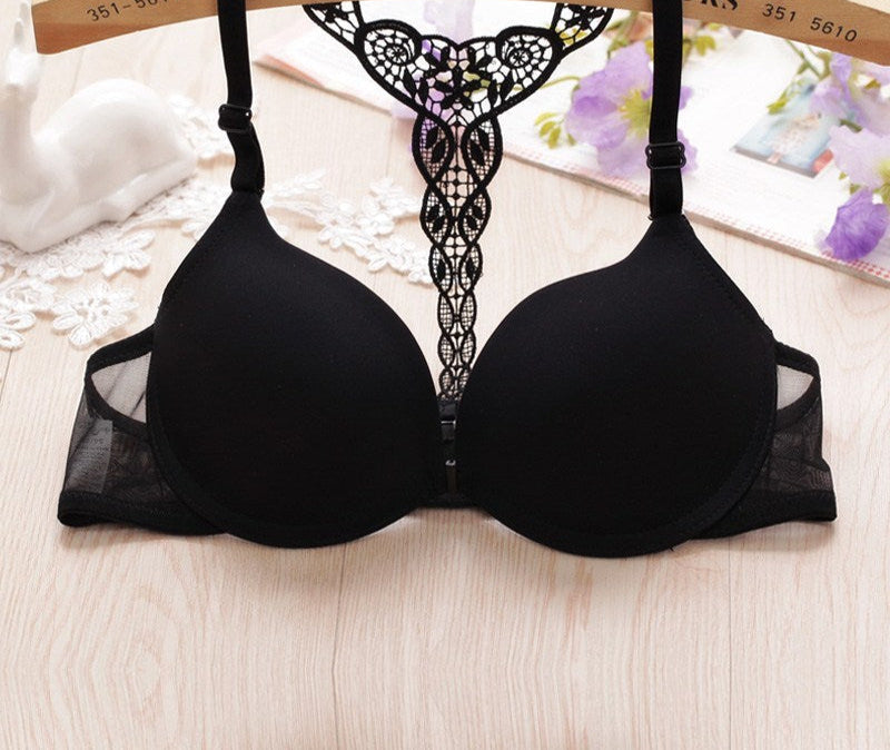 Red Goth Push Up Bra