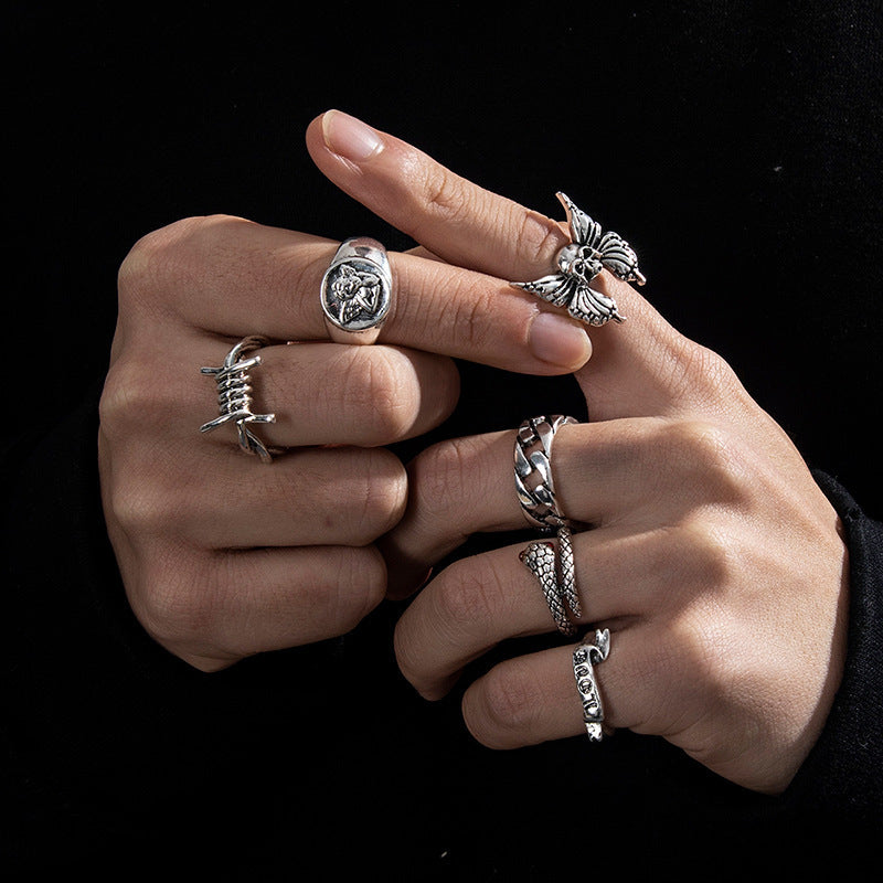 Gothic Ring Sets for Men dark