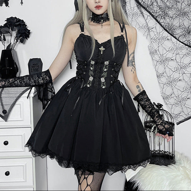 Goth Summer Dress with Corset
