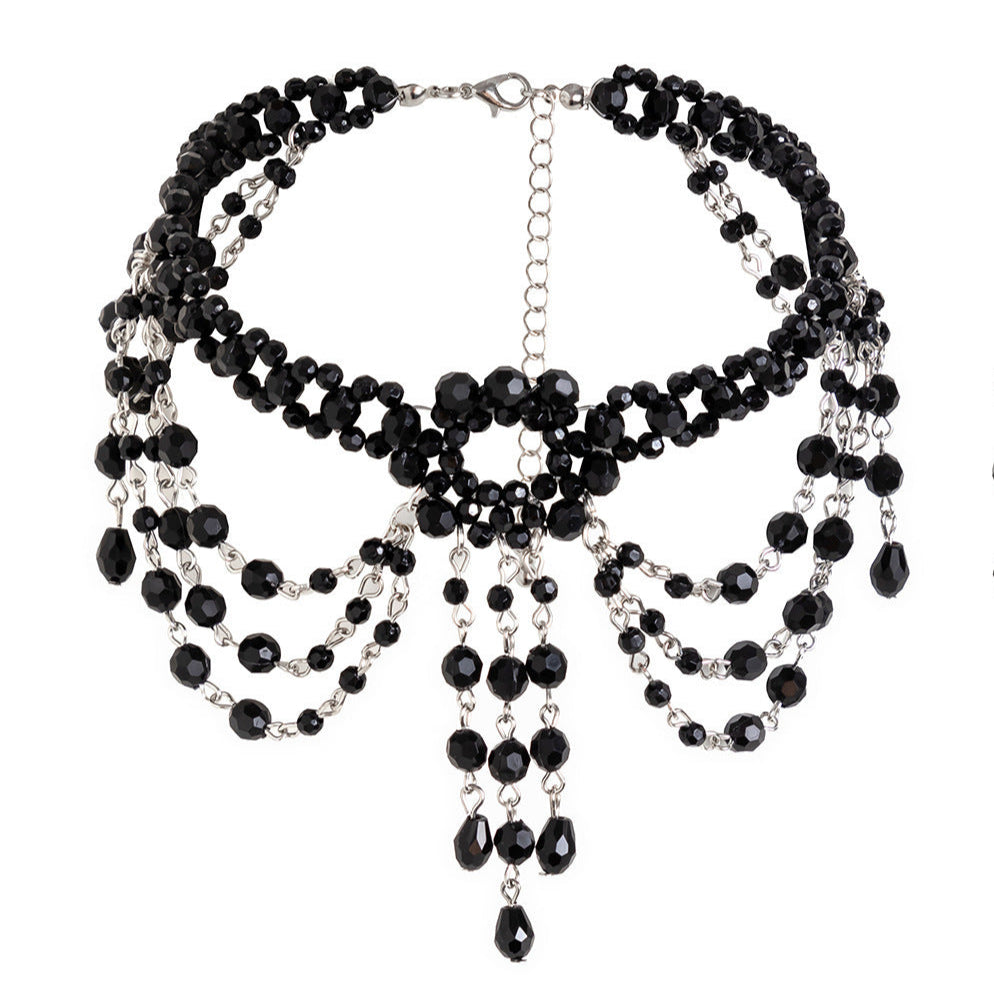 Gothic Beaded Necklace Choker for Women