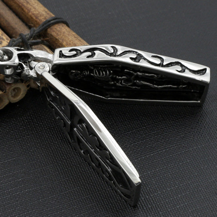 Gothic Coffin Skeleton pendant Necklace