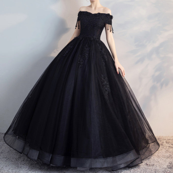 Gothic Formal Dress with Puffy Skirt