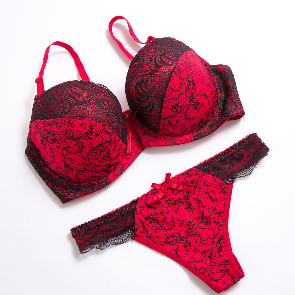 Gothic Lingerie Set red