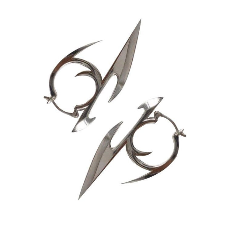 Gothic Metal Spiky Earrings