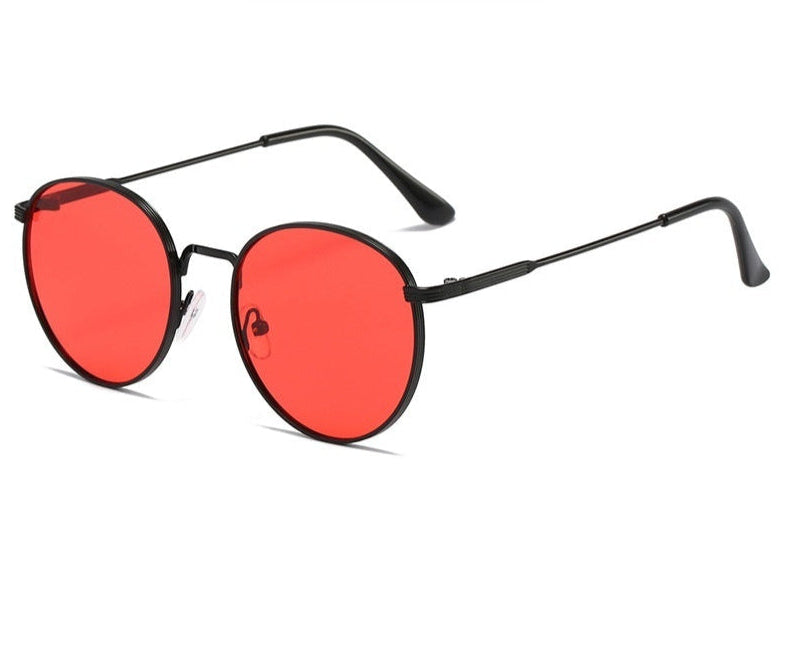 Gothic Red Lens Sunglasses Casual