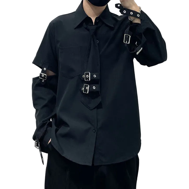 Gothic Shirt with Tie Mens