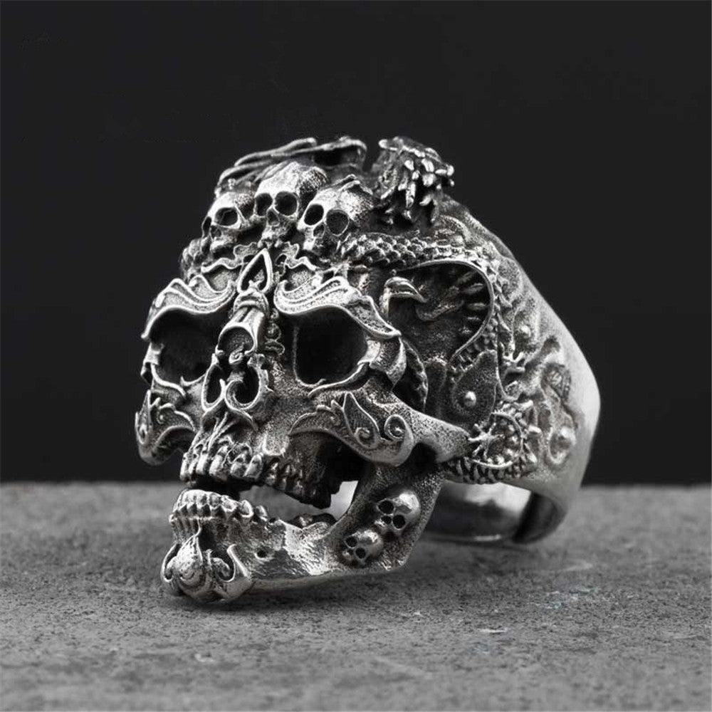 Goth Skull Ring Mens