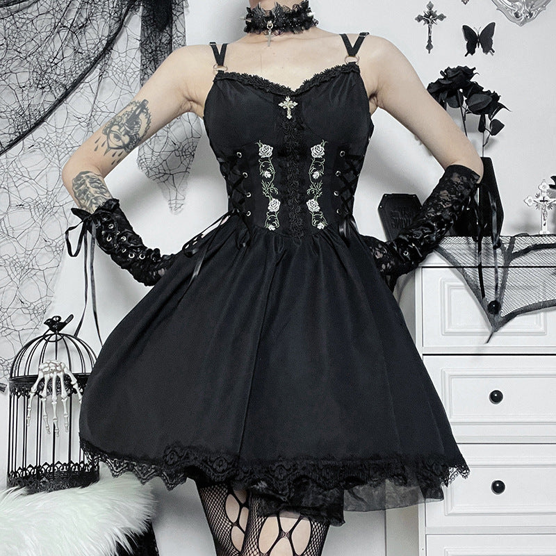 Gothic Summer Dress with Corset