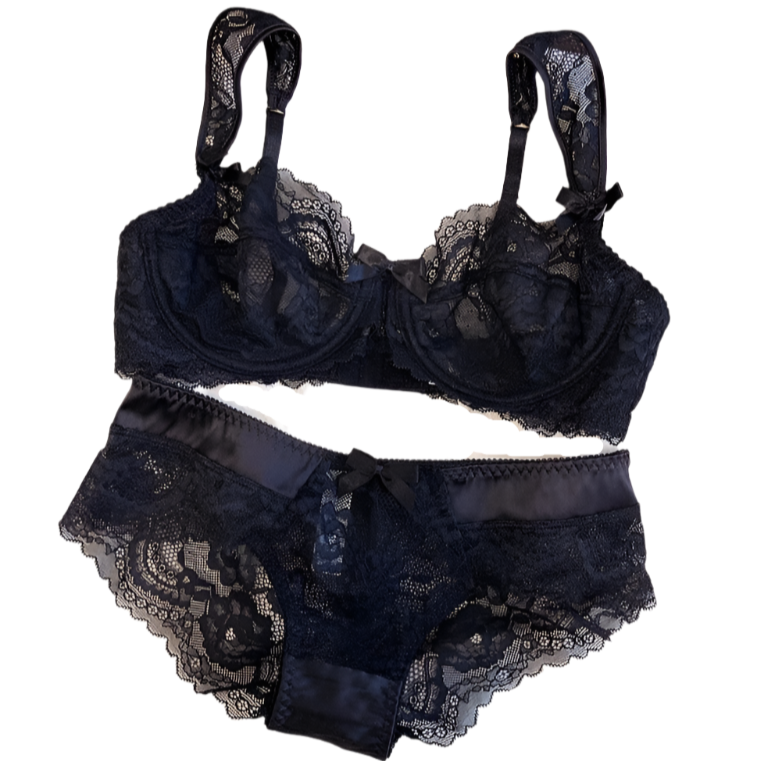 Gothic Underwear Set Lace black