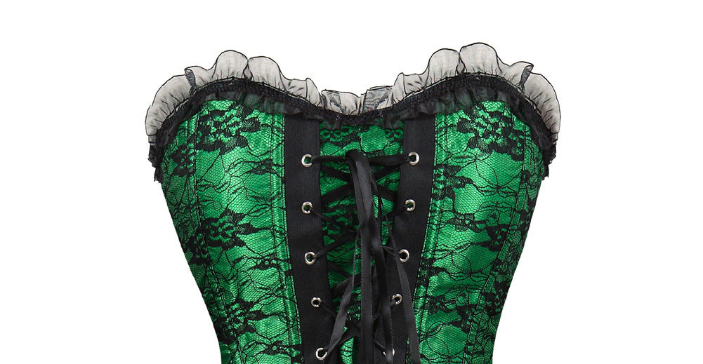 Green Corset Top Goth