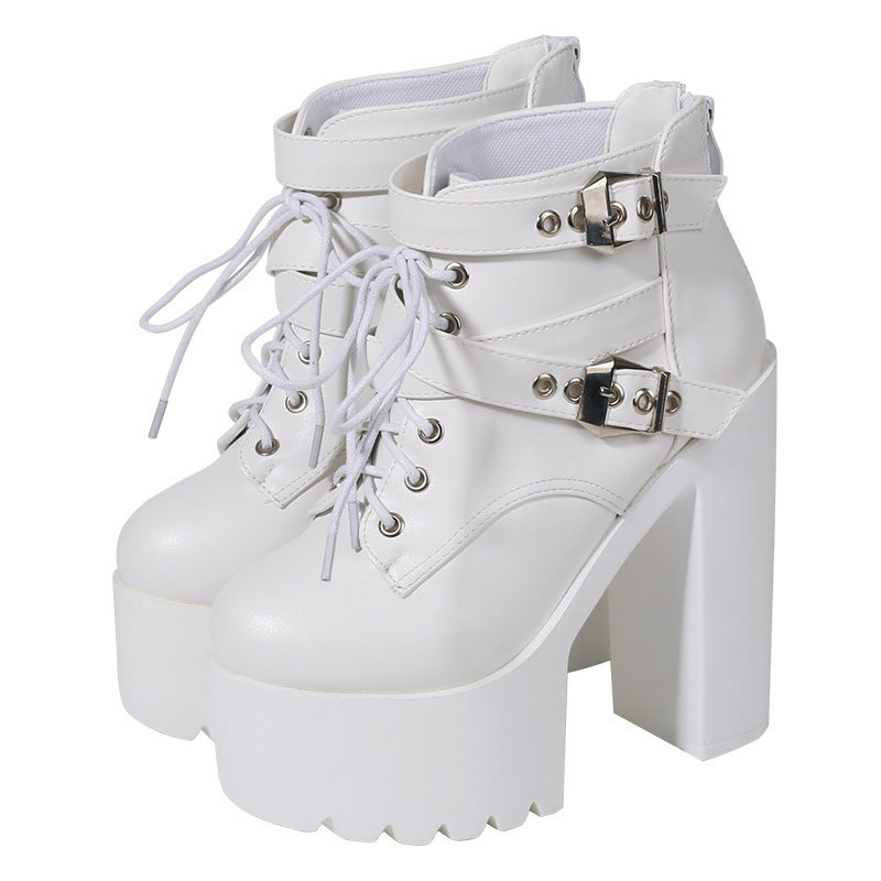 High Heel Platform Ankle Boots 5 Inches Womens punk