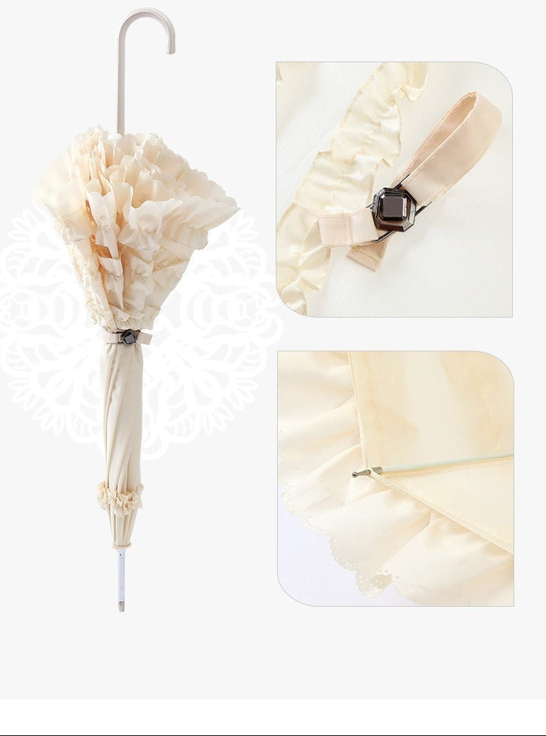 Lace Gothic Umbrella Black