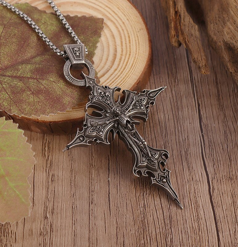 Large Gothic Cross Necklace